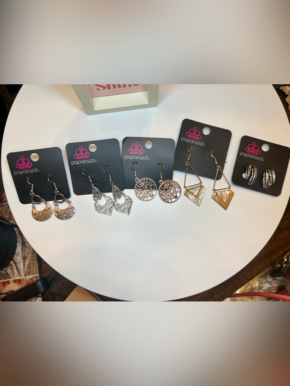 Lot of 5 Paparazzi Earrings - Various Styles & Metals Lot A033
